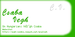 csaba vegh business card